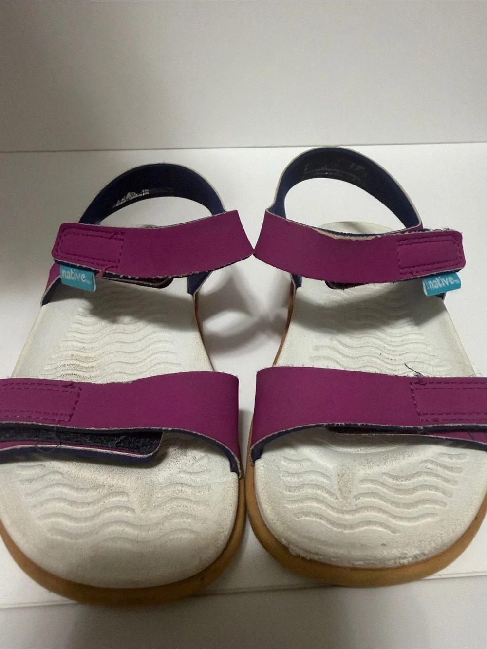 Native Kids Magenta and Navy Sandals